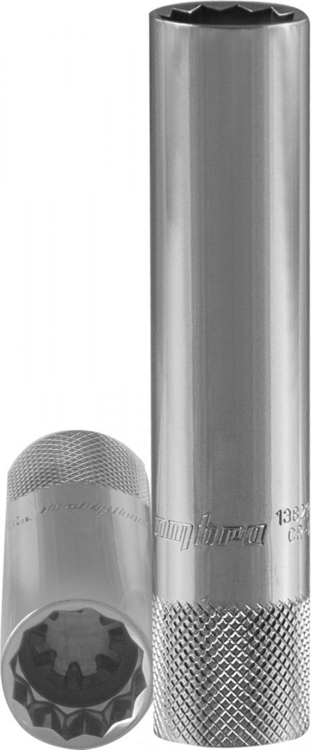 Торцевая головка 3/8"DR, свечная 12-гранная, диаметр 14 мм Ombra 138214A - фото